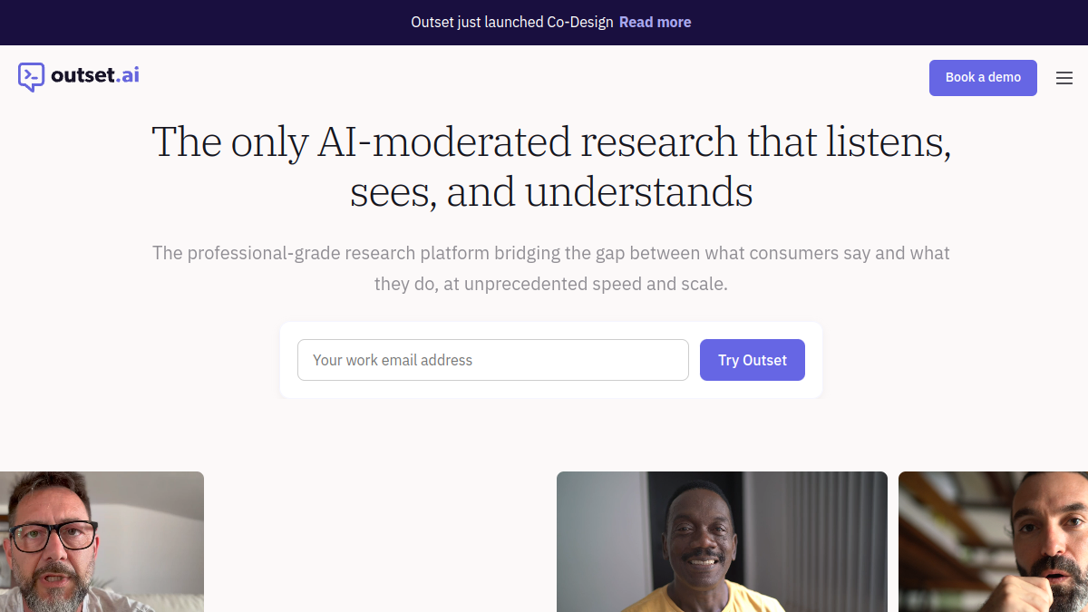 Screenshot of outset ai