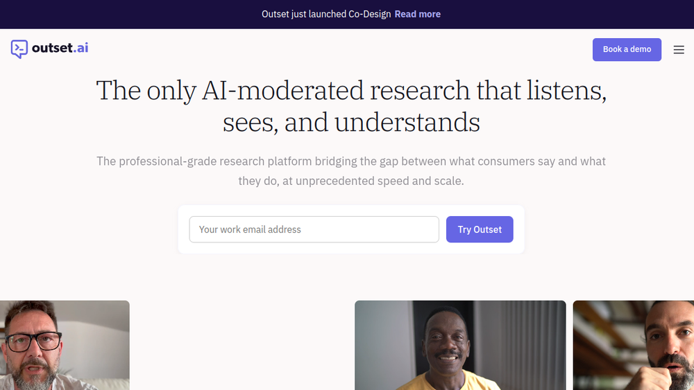 Screenshot of outset ai