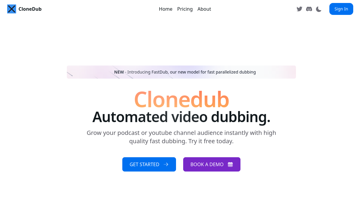 Screenshot of clonedub