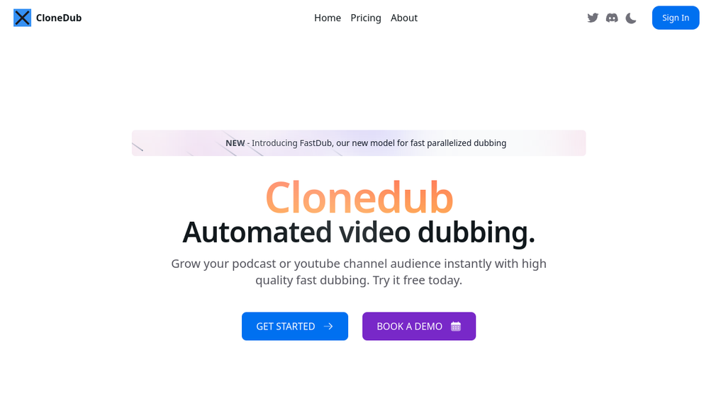 Screenshot of clonedub