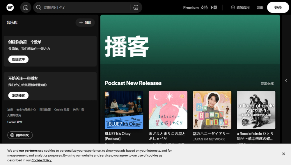 Screenshot of podcast