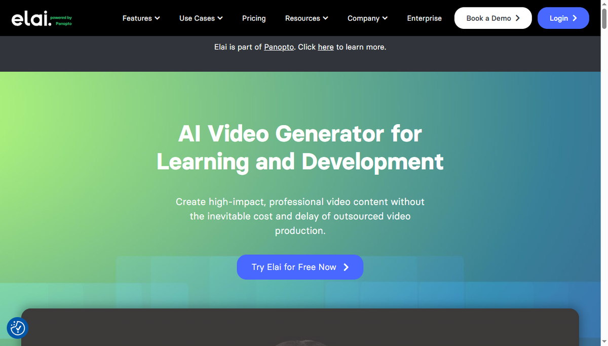 Screenshot of elai io