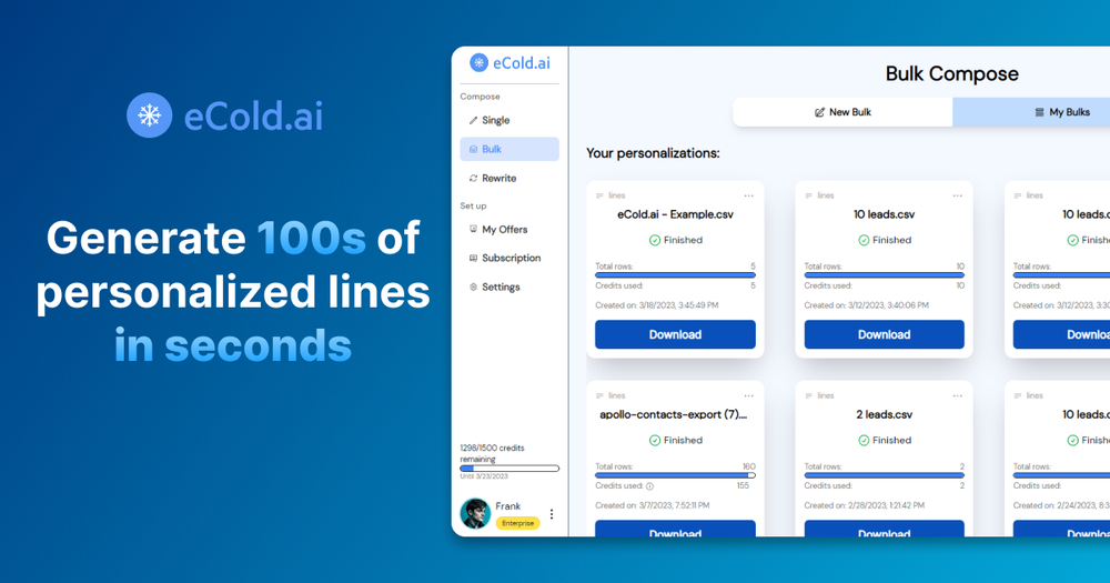 Screenshot of ecold ai