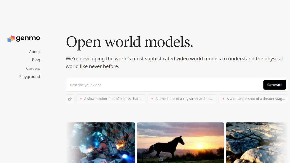 Screenshot of genmo ai