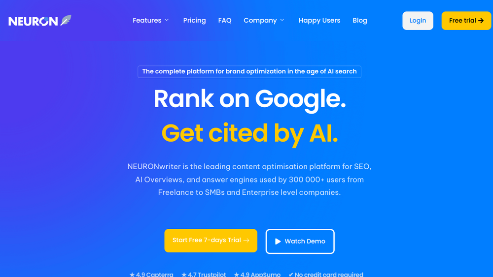 Screenshot of neuronwriter