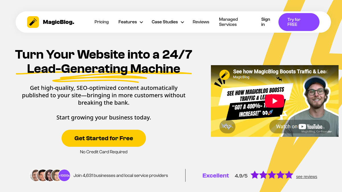 Screenshot of magicblog