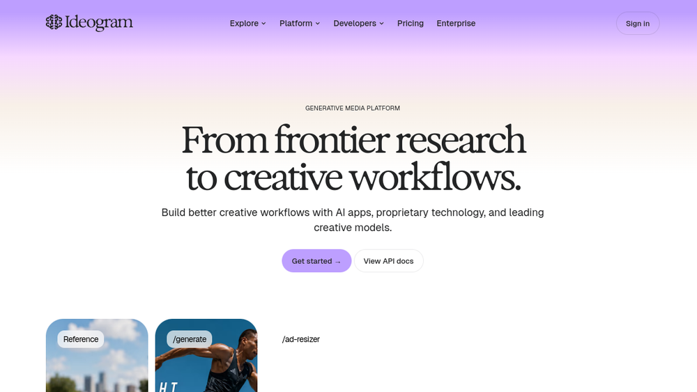 Screenshot of ideogram