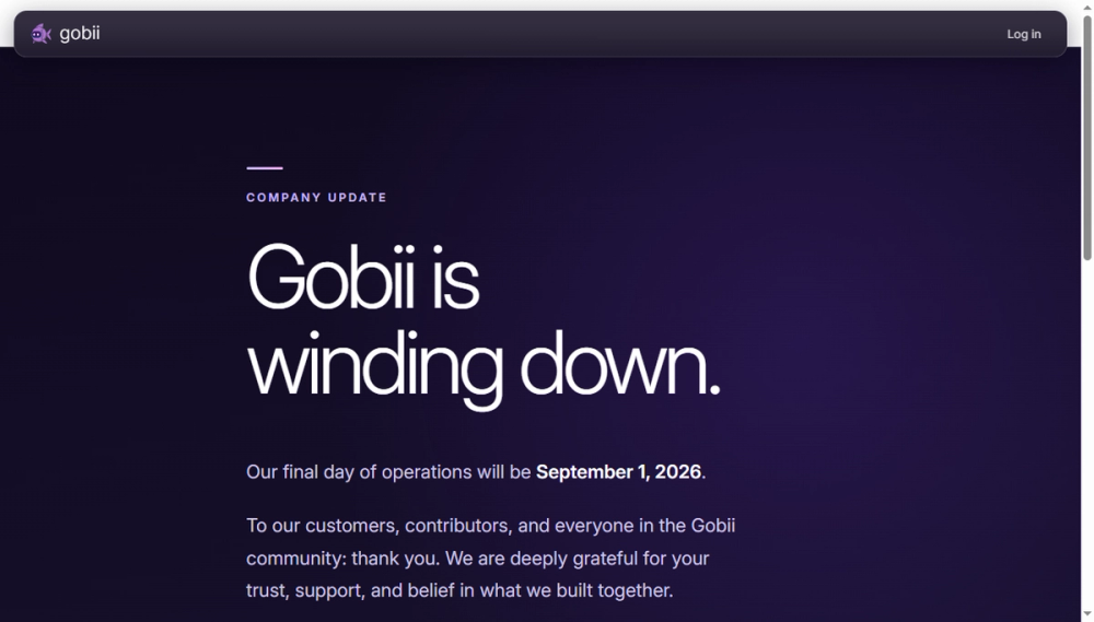 Screenshot of gobii