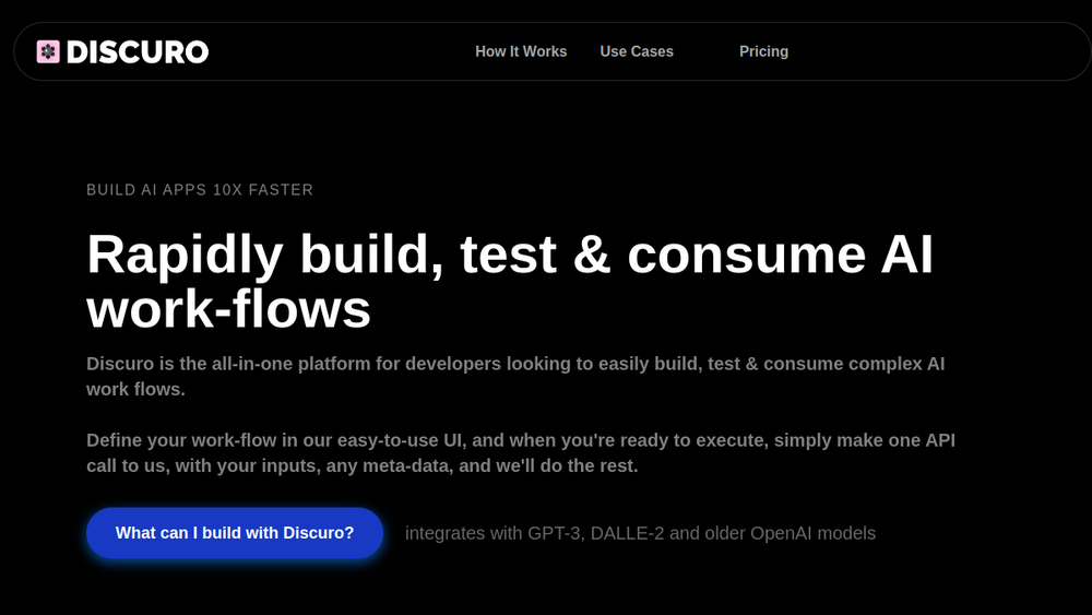 Screenshot of discuroai
