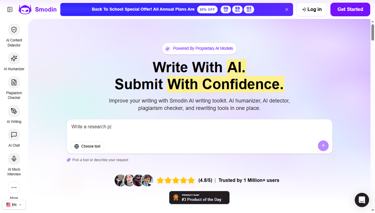 Screenshot of smodin