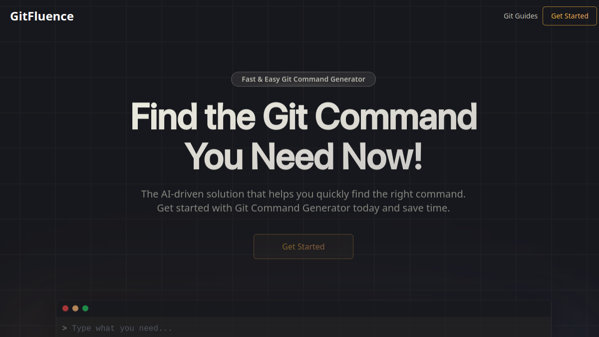 Screenshot of gitfluence