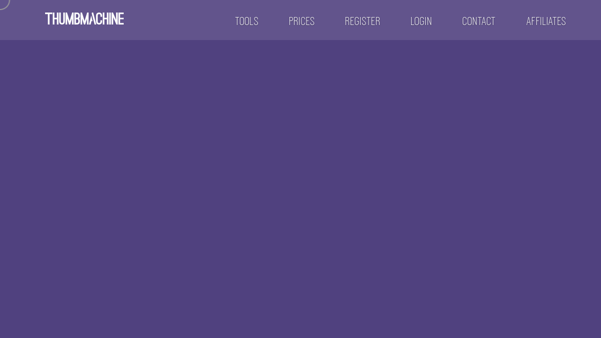 Screenshot of thumbmachine