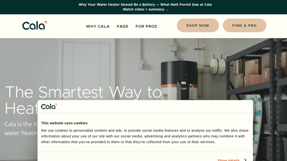 Screenshot of cala