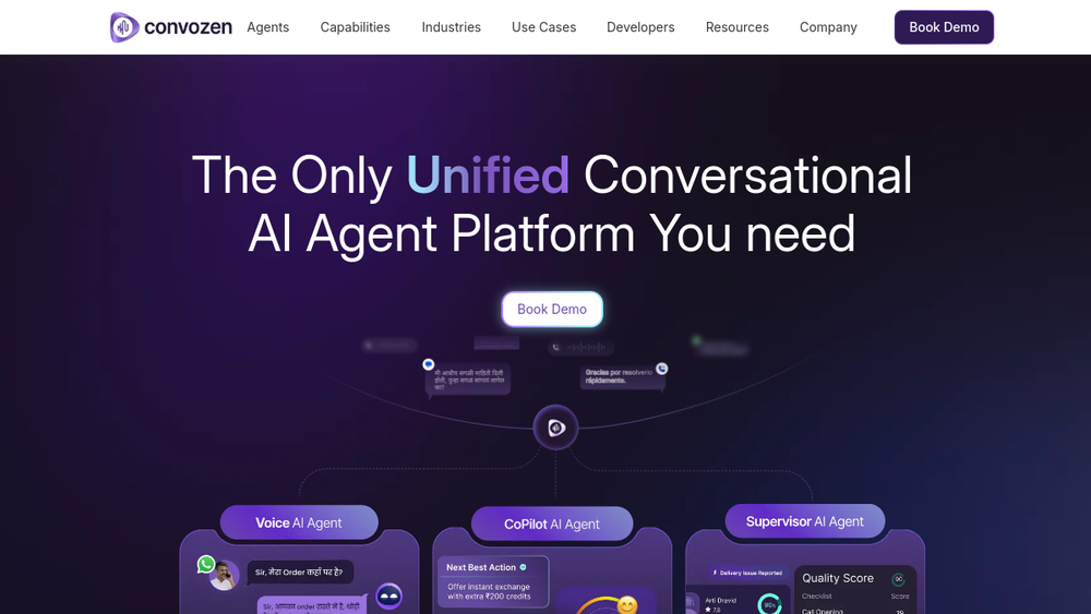 Screenshot of callzen ai