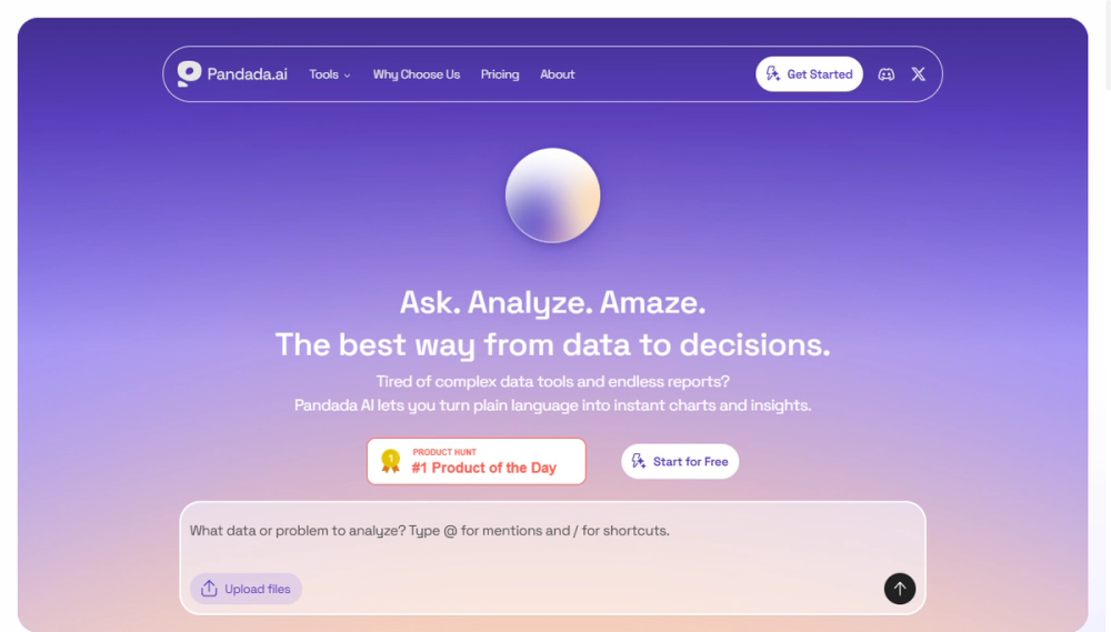 Screenshot of pandada ai