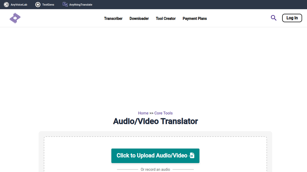 Screenshot of translate video