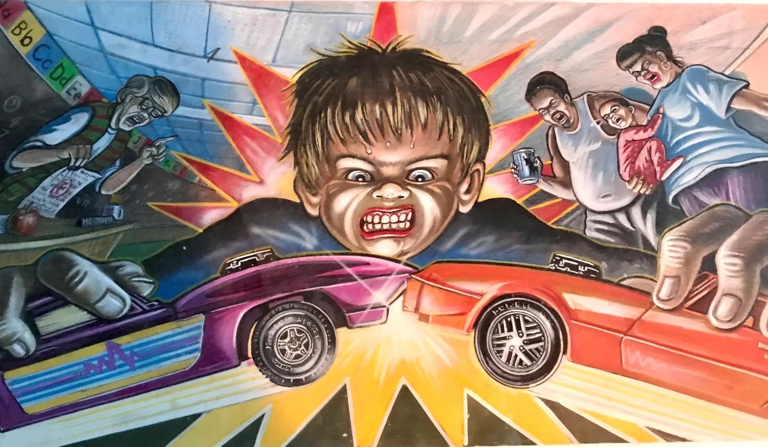 Bucky Lasek Car Crash - Pro skateboard graphic