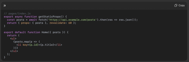Code snippet