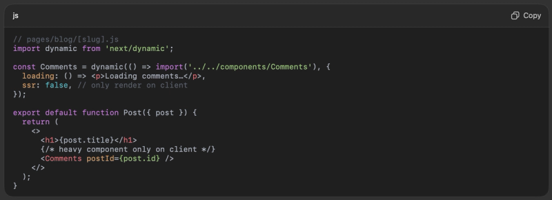 Code Splitting & Dynamic Imports