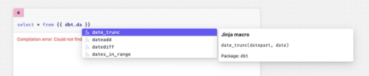 Your project macros are also available.