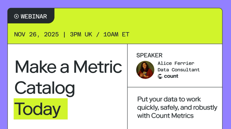 Make a Metric Catalog Today