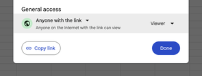 Enable link sharing in Google Sheets