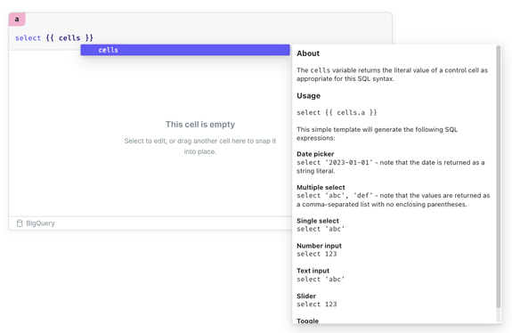 When typing within a jinja expression, the cell autocomplete will switch to jinja mode