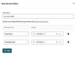 Generate a Service token in dbt Cloud with the appropriate permissions.