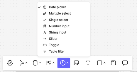 Control cell menu from toolbar