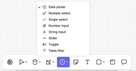 Control cell menu from toolbar
