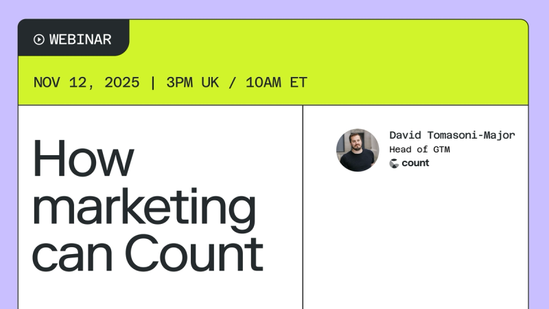 How marketing can Count