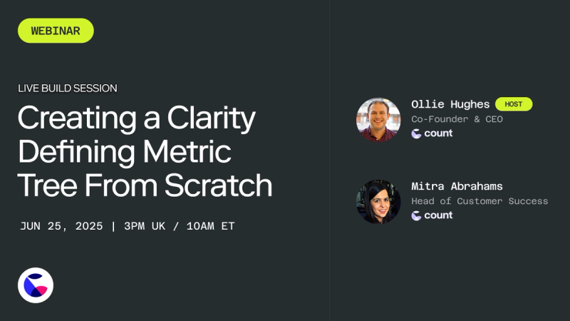 Live Build Session: How to Create a Clarity Defining Metric Tree From Scratch