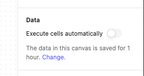 Disable automatic cell execution from the right sidebar.