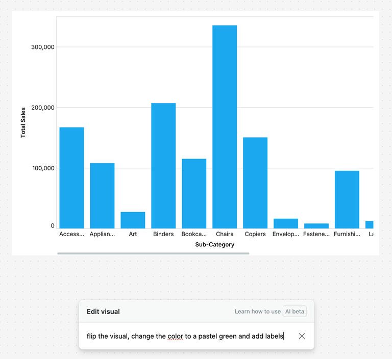 Describe how you'd like to change the visual and save yourself many UI clicks.
