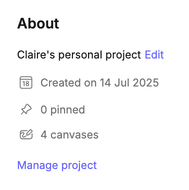 Click on manage project