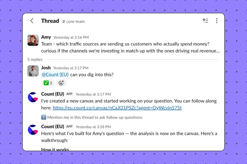 Introducing @Count for Slack: your data in the conversation