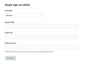 The generic SSO settings