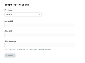 The generic SSO settings