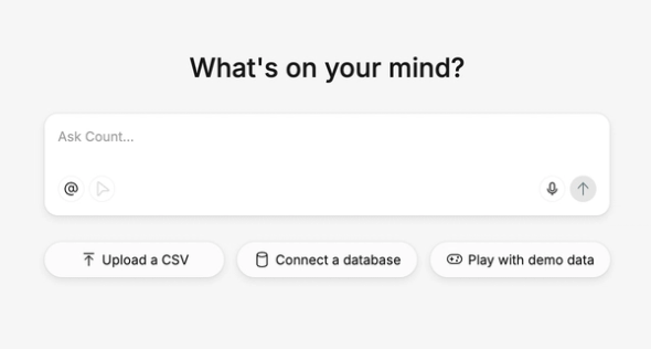 Ask a question of the AI agent to get started
