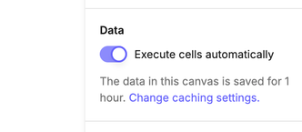 Disable automatic cell execution from the right sidebar.