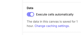 Disable automatic cell execution from the right sidebar.