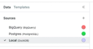 Select the local database