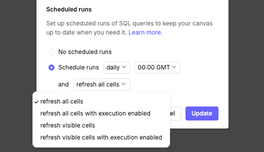 The scheduling settings.