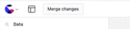 Merge a canvas into its parent using the button in the navigation bar.