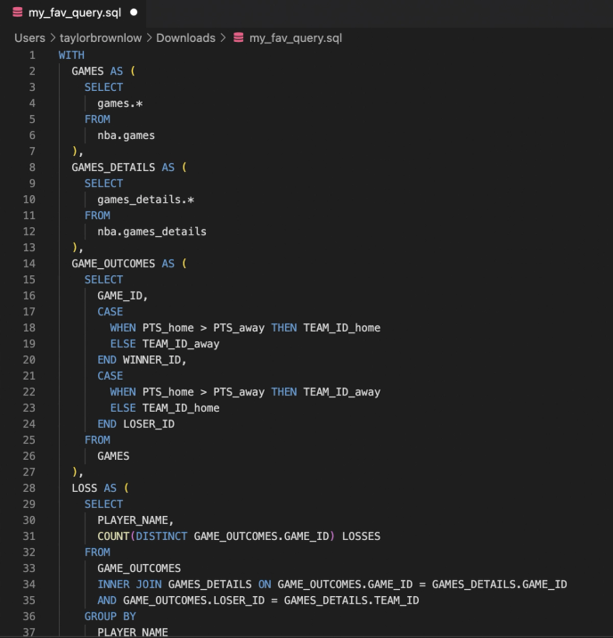 Some sweet, sweet SQL.