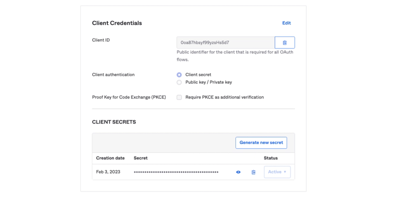 Find the Client ID and Client secret from the application overiew page