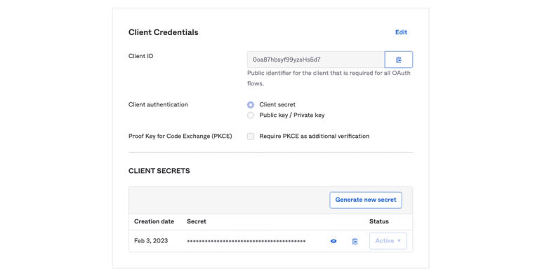 Find the Client ID and Client secret from the application overiew page