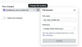 Choose a different directory for a new model.