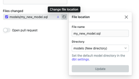 Choose a different directory for a new model.