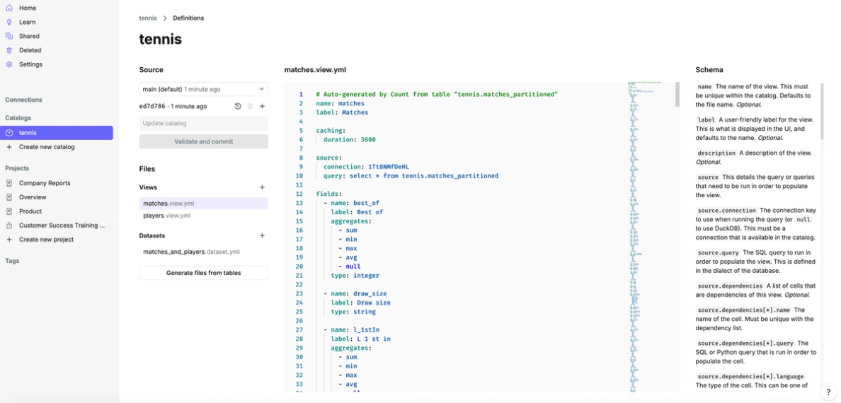 Catalog YAML editor